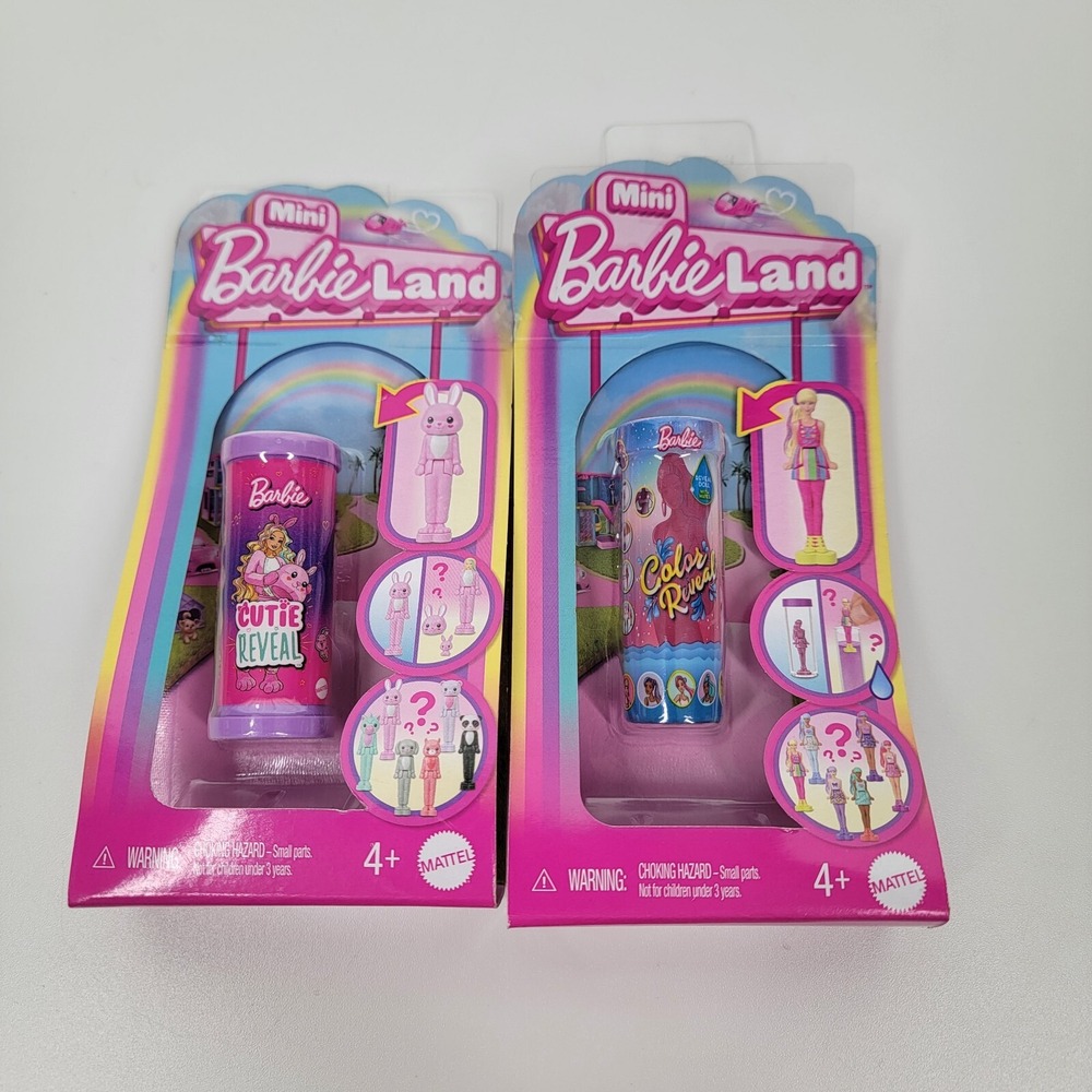 5 Mini Barbie Land Lot Car‎ Camper Play House Cutie Color Reveal Surprise Dolls - Picture 11 of 14
